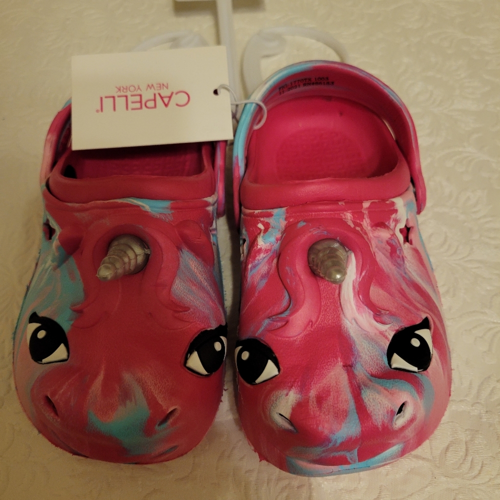 Capelli New York Toddlers Croc Clog Sliders Unicorn